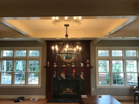 Chandelier Installation at Tennis Court in Bethlehem, PA